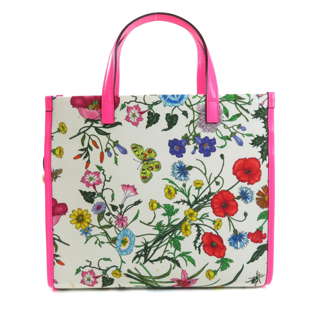 Gucci Flora Handbag Canvas Flower